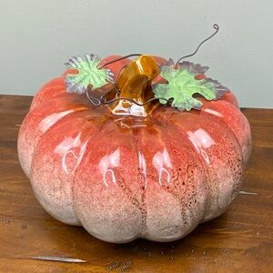 Ceramic Pumpkin Fall Accent Decor, NWT